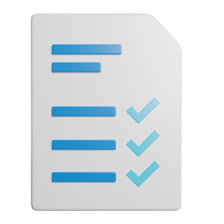 Lista de Verificación  3D Icon