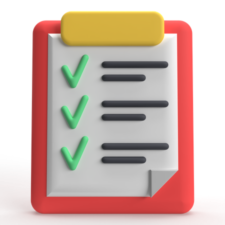 Lista de Verificación  3D Icon