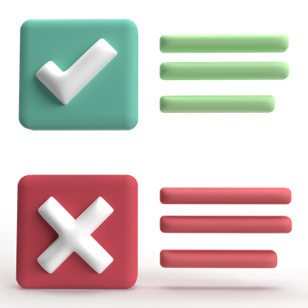 Lista de Verificación  3D Icon