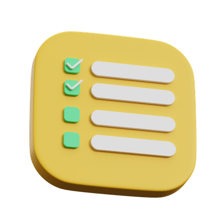Lista de Verificación  3D Icon
