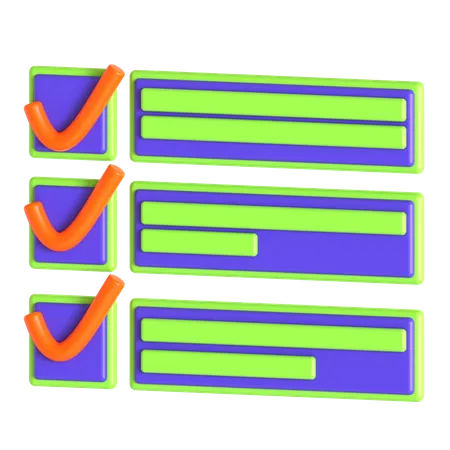 Lista de Verificación  3D Icon