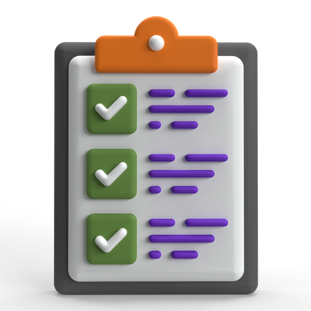 Lista de Verificación  3D Icon