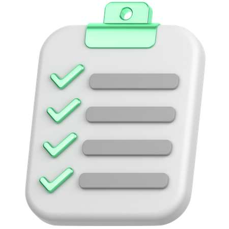 Lista de Verificación  3D Icon
