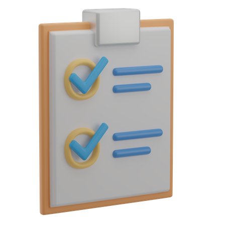 Lista de Verificación  3D Icon