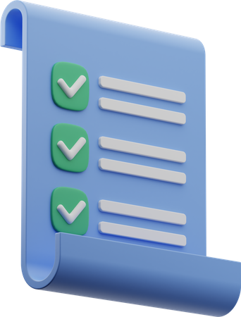 Lista de Verificación  3D Icon