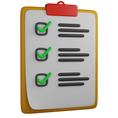 Lista de Verificación  3D Icon