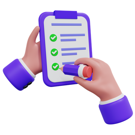 Lista de Verificación  3D Icon