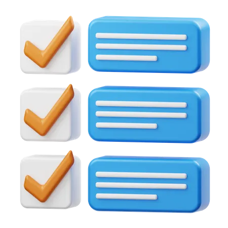 Lista de Verificación  3D Illustration
