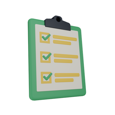 Lista de Verificación  3D Icon