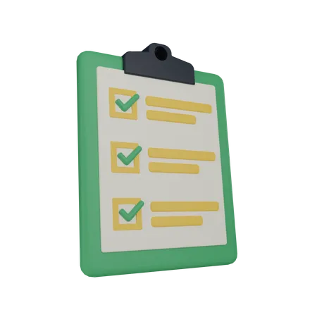 Lista de Verificación  3D Icon