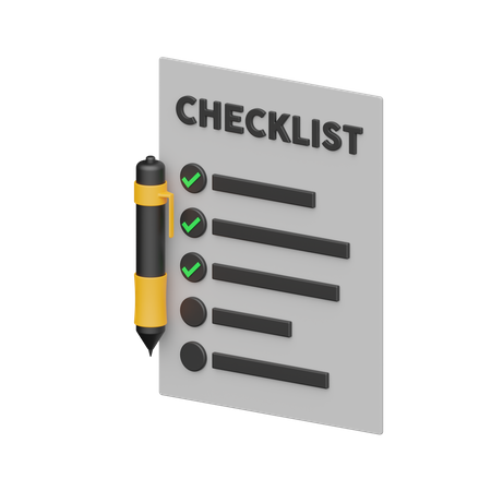 Lista de Verificación  3D Icon