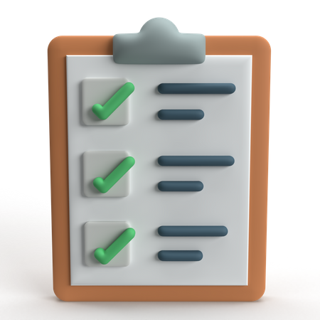 Lista de Verificación  3D Icon