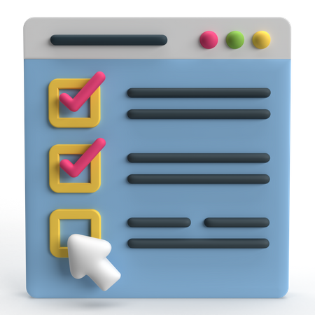Lista de Verificación  3D Icon