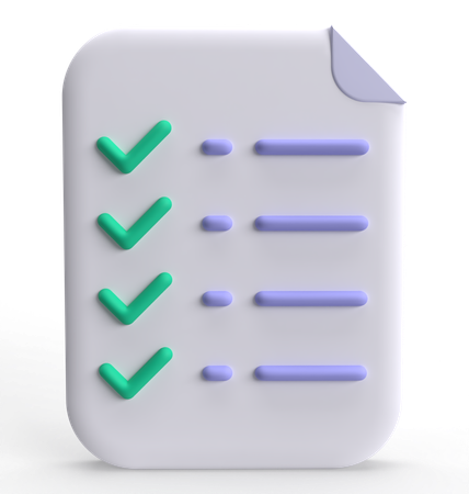 Lista de Verificación  3D Icon