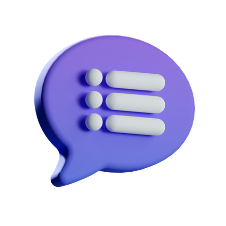 Chat de lista de verificación  3D Icon