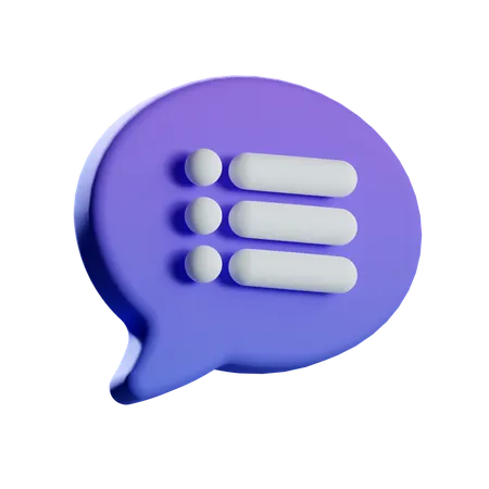 Chat de lista de verificación  3D Icon