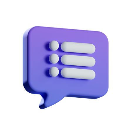 Chat de lista de verificación  3D Icon