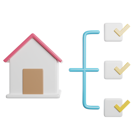 Lista de control del hogar  3D Icon