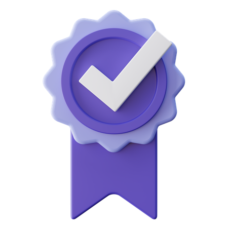Lista de verificación de insignias de confianza  3D Icon