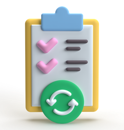 Recargar lista de verificación  3D Icon