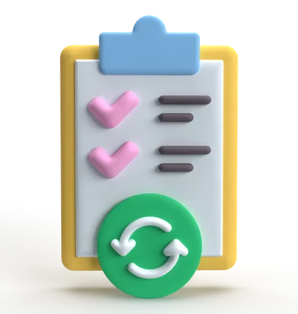 Recargar lista de verificación  3D Icon