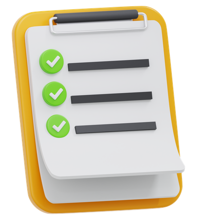 Lista de verificación de tareas  3D Icon