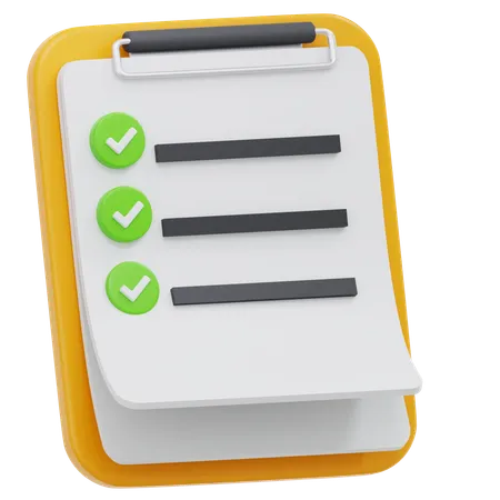 Lista de verificación de tareas  3D Icon