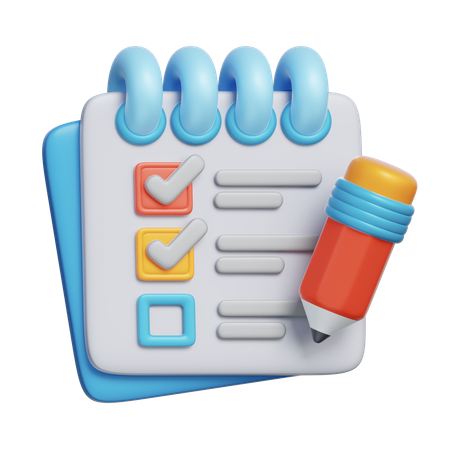 Lista de verificación de tareas  3D Icon