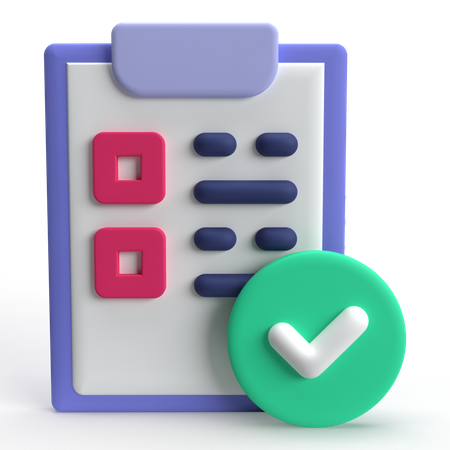 Lista de verificación del proyecto  3D Icon
