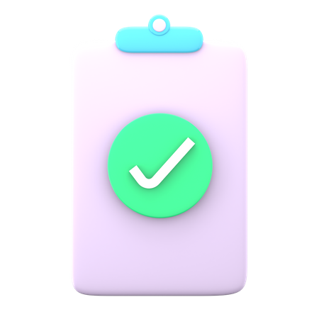 Portapapeles de lista de verificación  3D Icon
