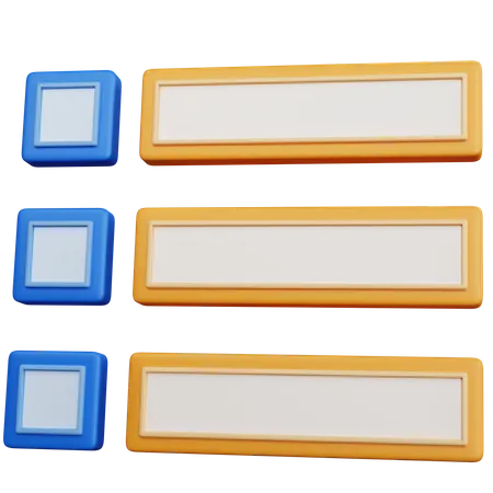 Lista De Verificacion Azul De Representacion 3 D Vacia Aislada 3D Icon