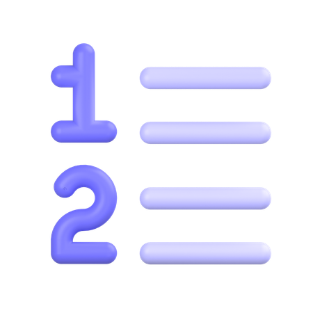 Lista numerada  3D Icon