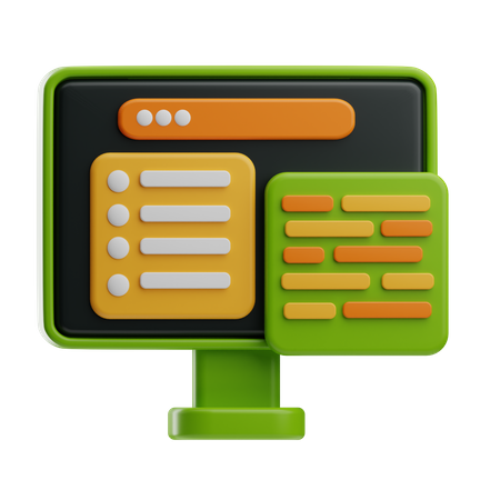 Lista on-line  3D Icon