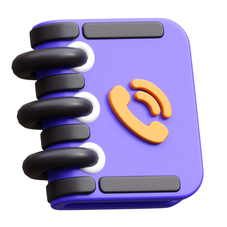 Lista telefônica  3D Icon