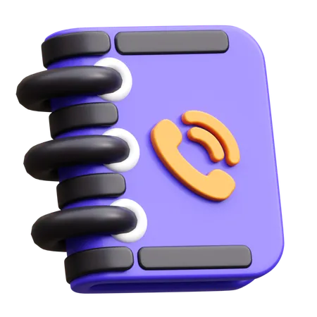 Lista telefônica  3D Icon