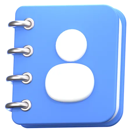 Lista telefônica  3D Icon