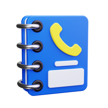 Lista telefônica  3D Icon