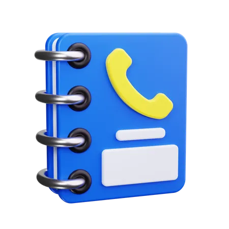 Lista telefônica  3D Icon