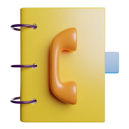 Lista telefônica  3D Icon