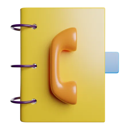 Lista telefônica  3D Icon