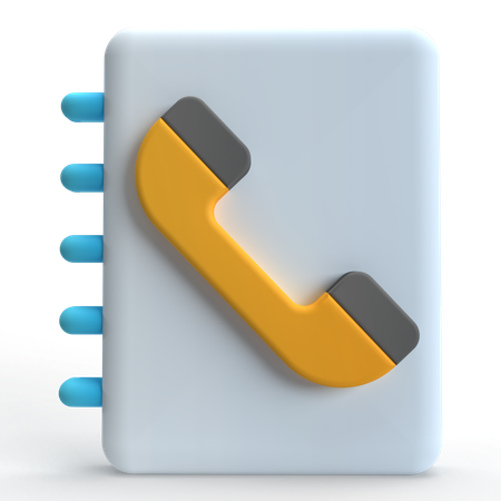 Lista telefônica  3D Icon