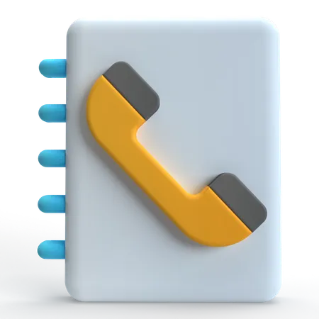 Lista telefônica  3D Icon