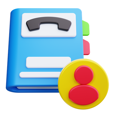 Lista telefônica  3D Icon