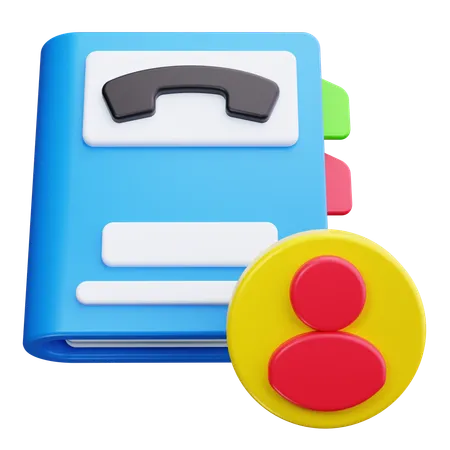 Lista telefônica  3D Icon