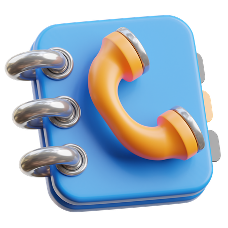 Lista telefônica  3D Icon