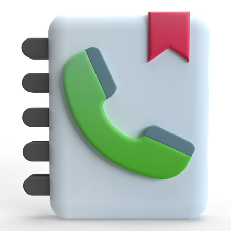 Lista telefônica  3D Icon