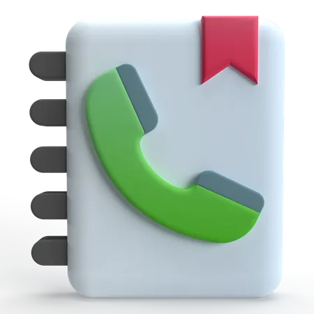 Lista telefônica  3D Icon