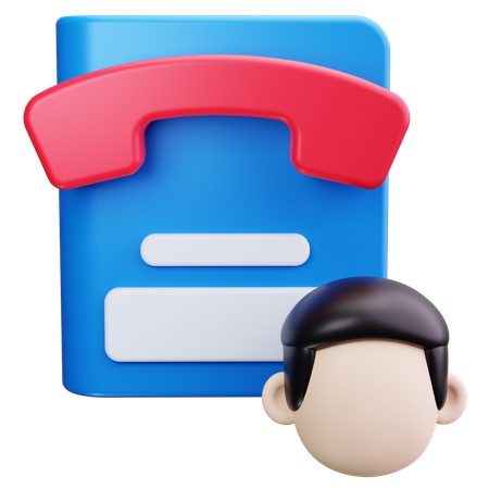 Lista telefônica  3D Icon