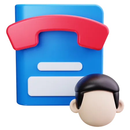 Lista telefônica  3D Icon