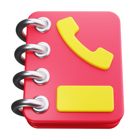 Lista telefônica  3D Icon